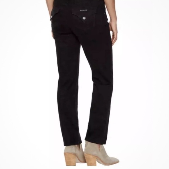 Hudson Women's Midrise Jeans Straight Leg Stretch Black Denim, Size 12/32 New - Picture 3 of 17